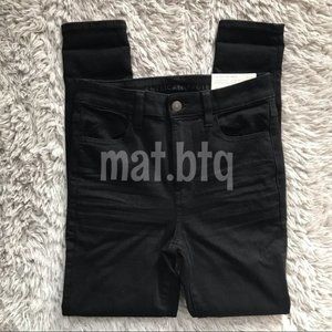 American Eagle Black Super Hi-Rise Jegging